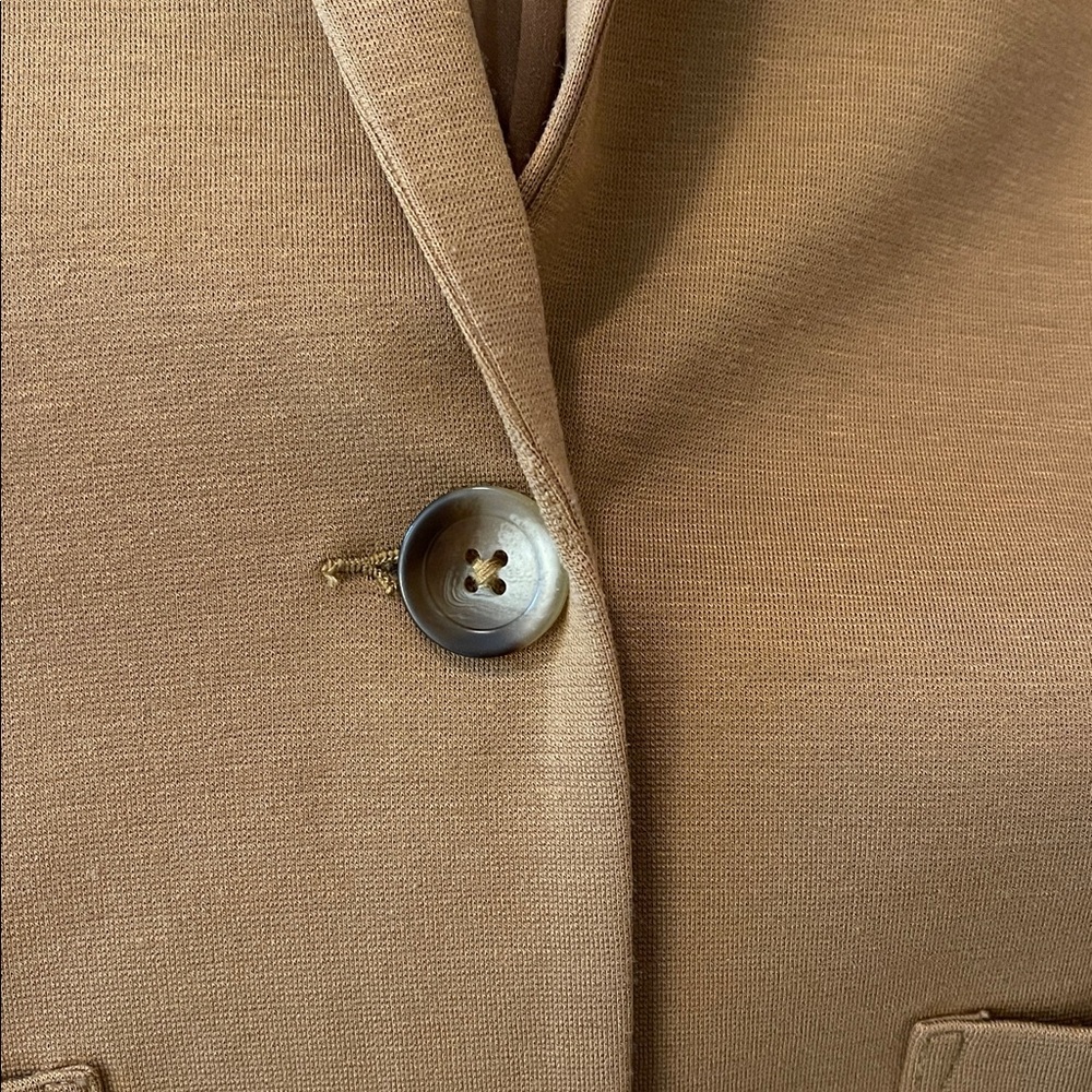 Garnet Hill Camel Brown Single-Button Blazer - Picture 7 of 8